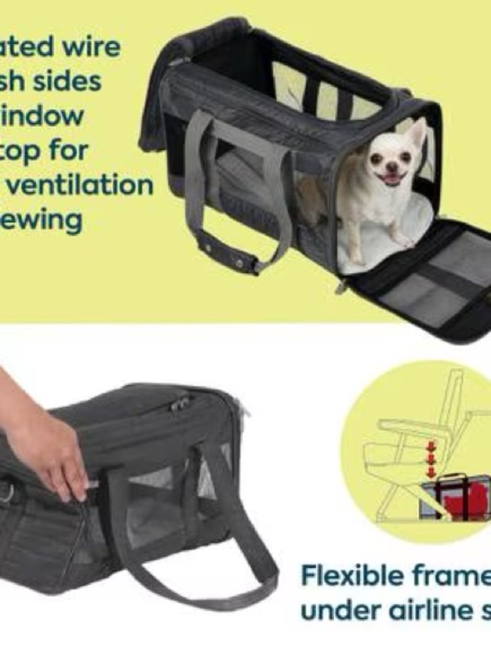 Sherpa Original Deluxe Airline-Approved Dog & Cat Carrier Bag,